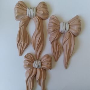 (Drk pink) Set of 3 Homco Bows - Rare color